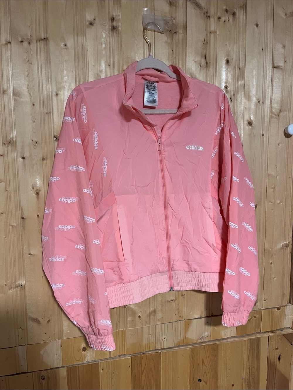 adidas Pink Lightweight Bomber Track Jacket